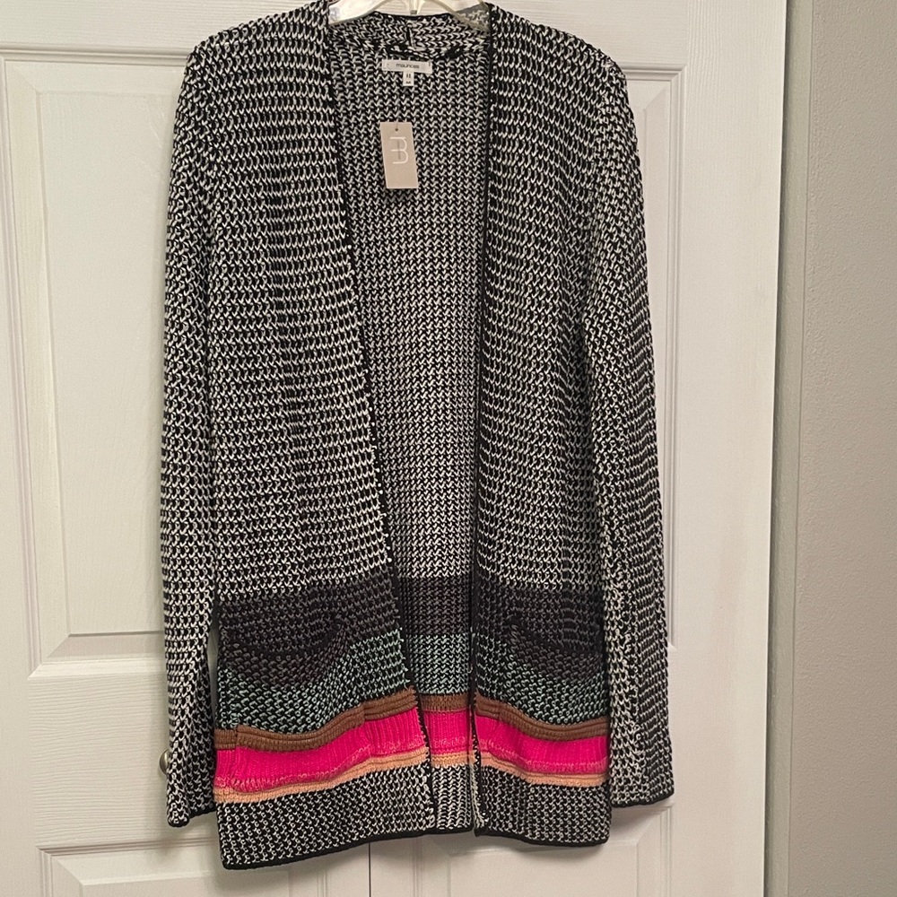 🌺 NWT $40 Maurices Open Front Cardigan Knit Sweater Medium